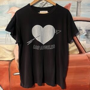 THE GREAT. Boxy Crew with Los Angeles Heart Graphic